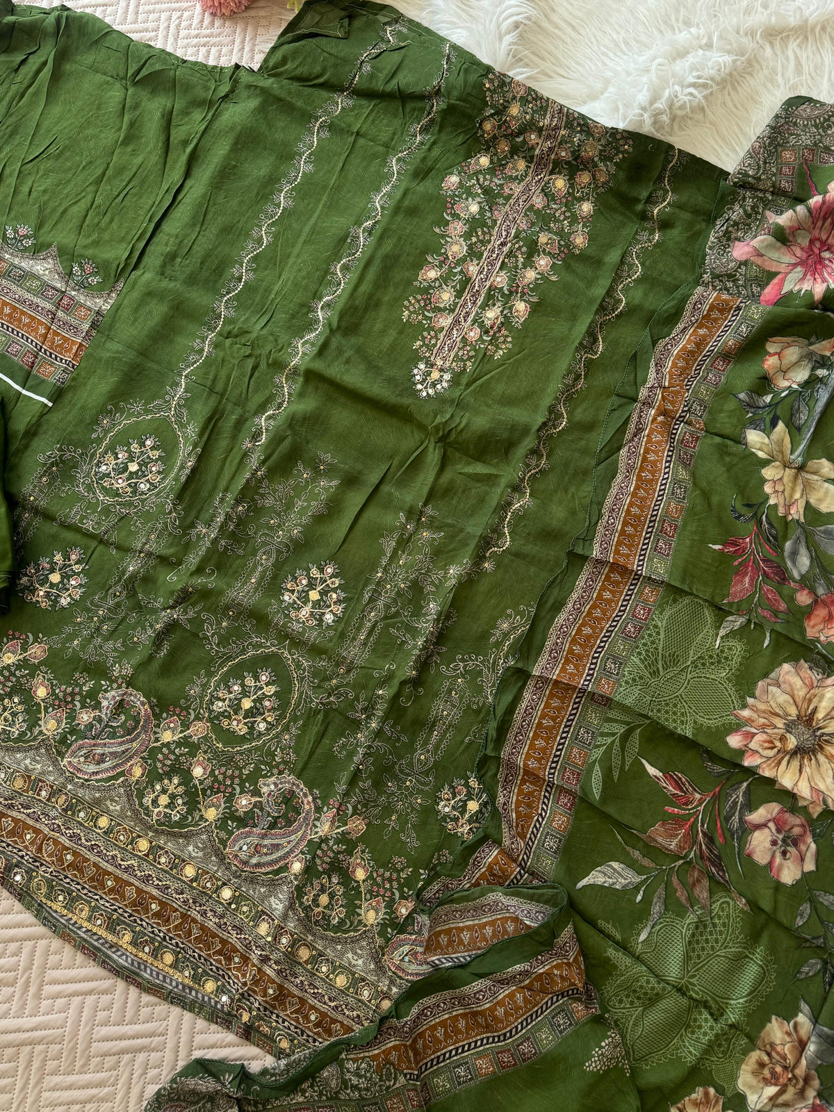 Premium viscous muslin suit-246