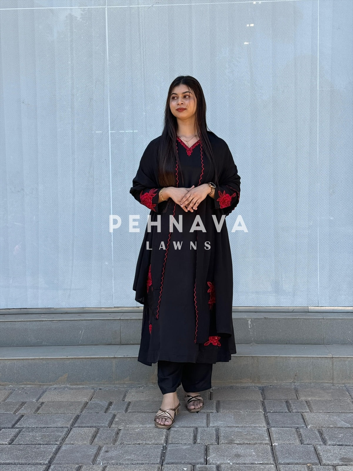 A-Line Slit Suit - Pehnava Lawns