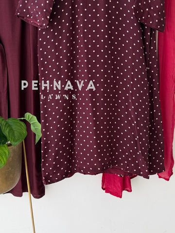 Polka Dot Printed Three Piece Set 6213