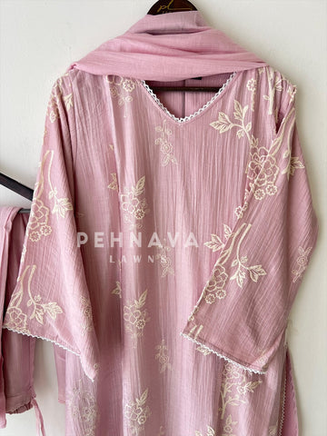 Floral Vine Embroidered Suit-4106