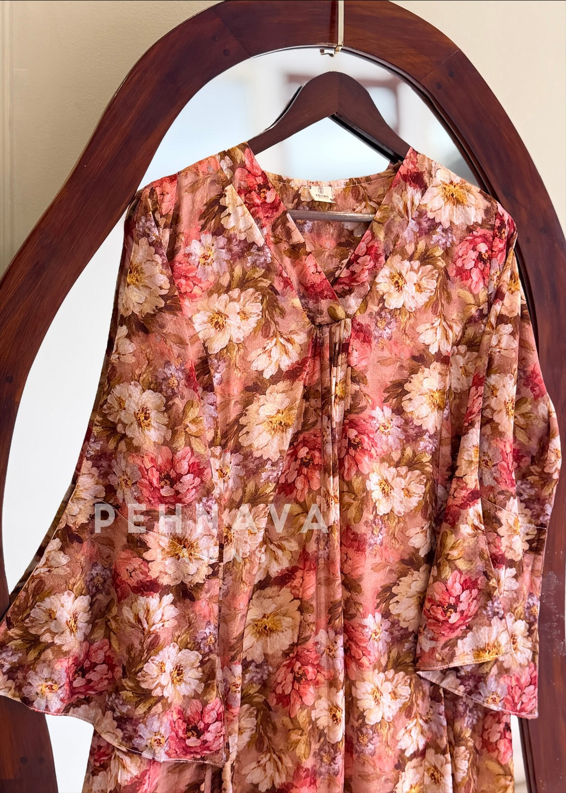 V-Neck Printed Co-ord Set