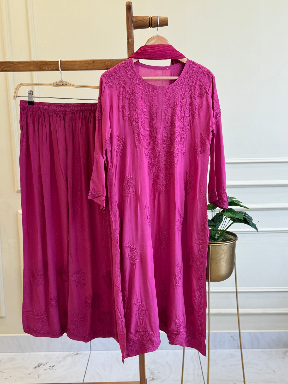 Authentic Chikankari Embroidered Suit – pinned