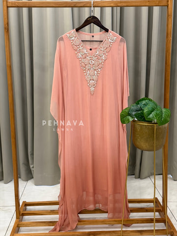 Pearl Embroidered Kaftan Set