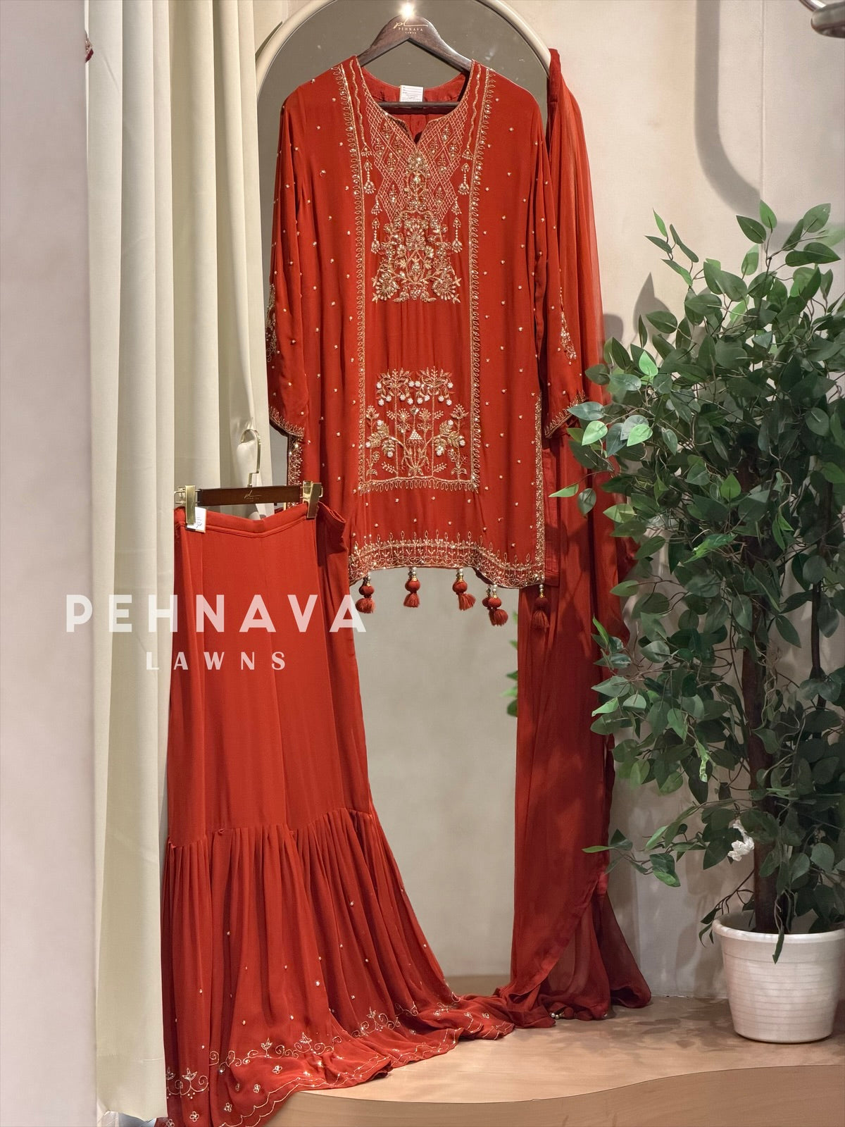 Premium  Handworked Sharara Suit