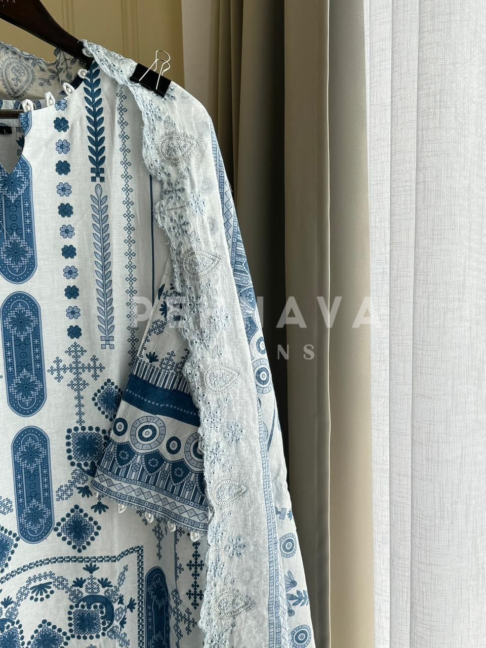 Embroidered Printed Cotton Set-1102