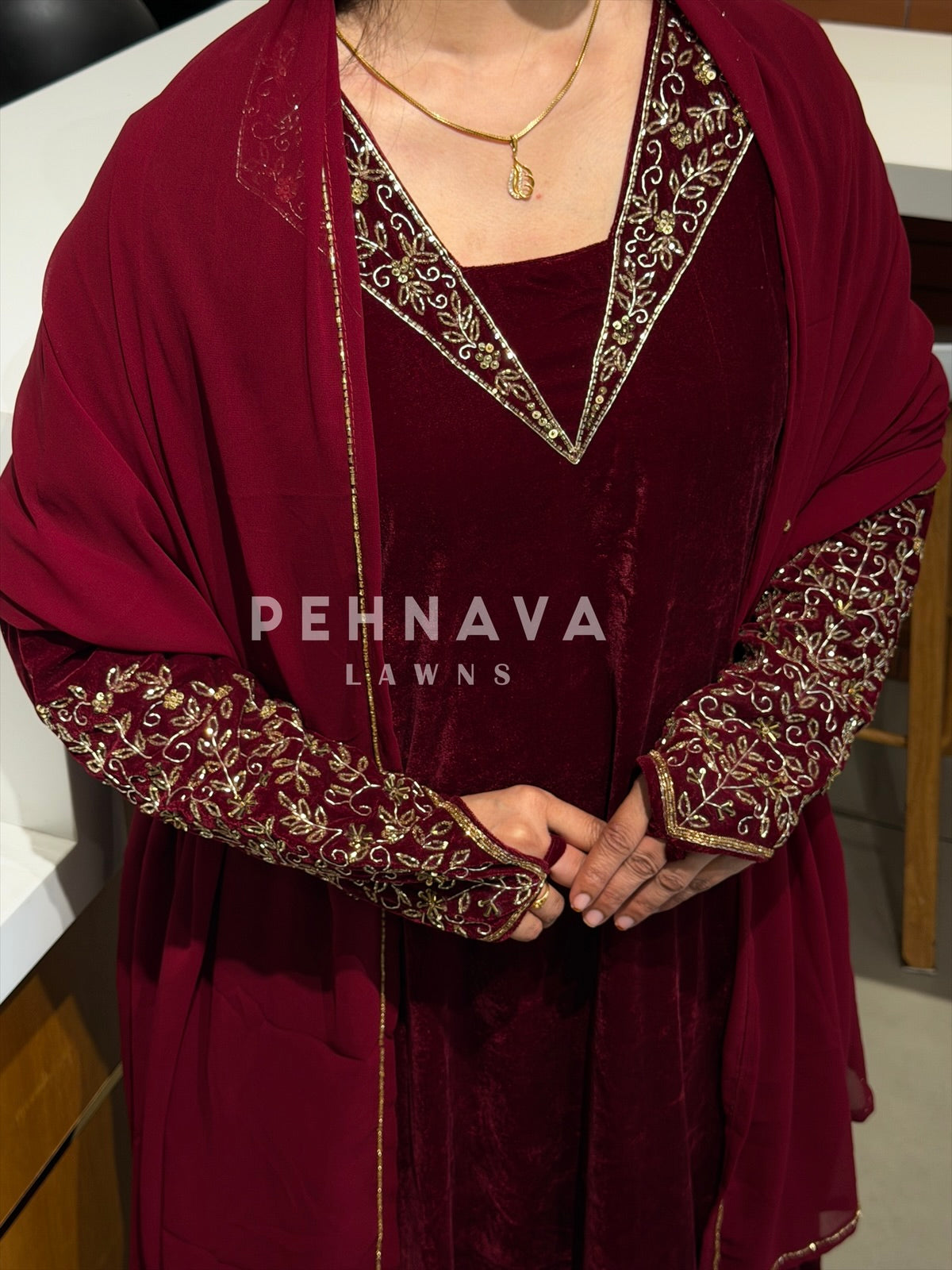 Premium Velvet Handworked Ensemble H 467