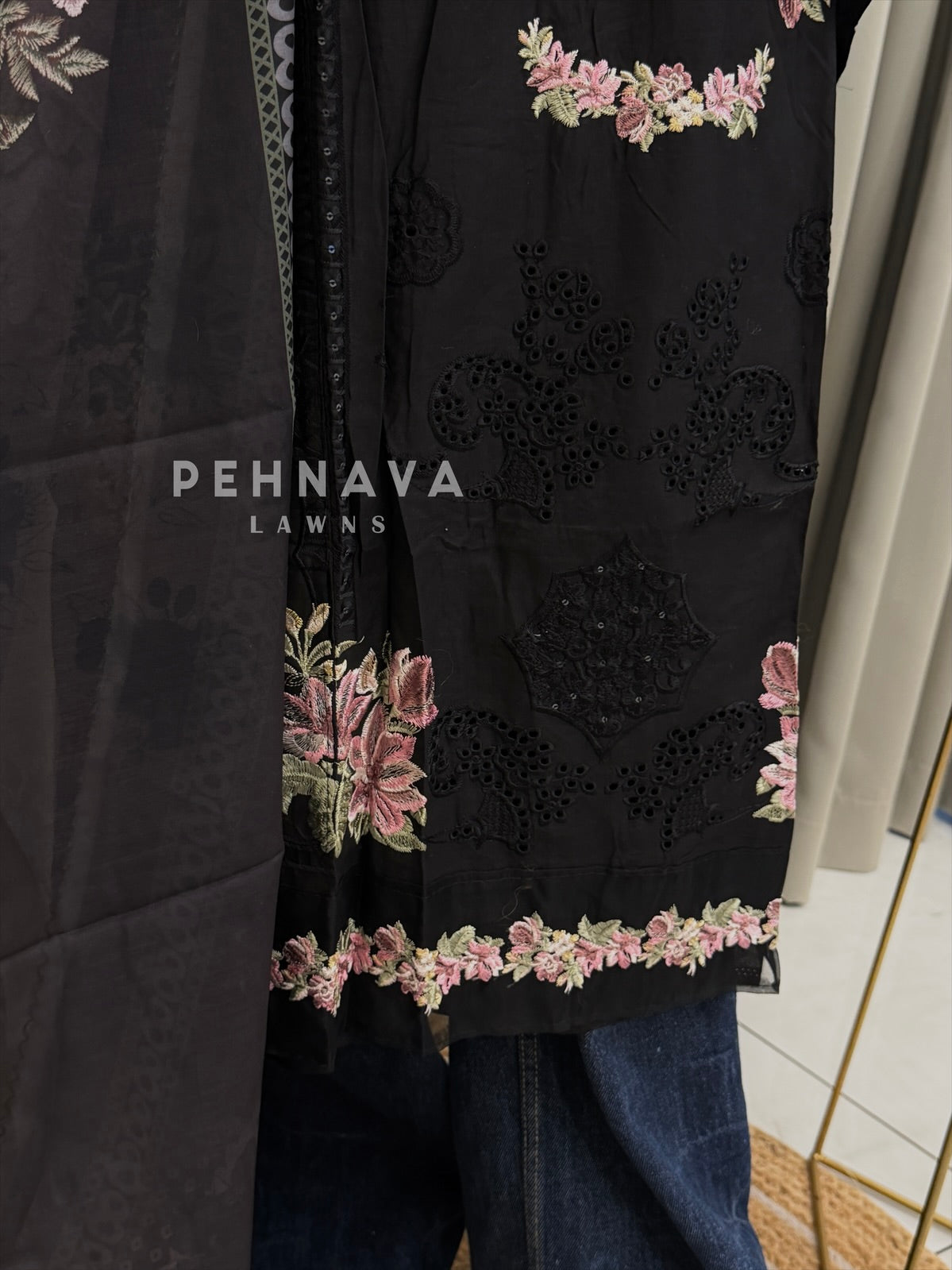 Embroidered Semi Stitched Suit-3908