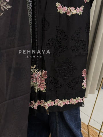 Embroidered Semi Stitched Suit-3908