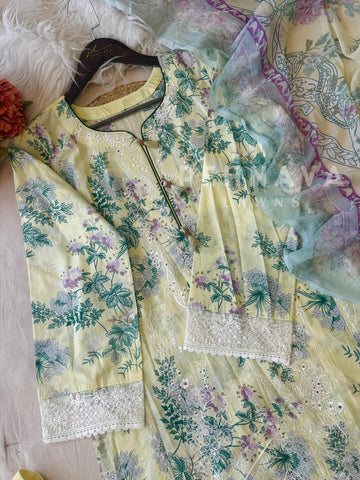Unstitched  Lawn Suit-4002 - Pehnava Lawns