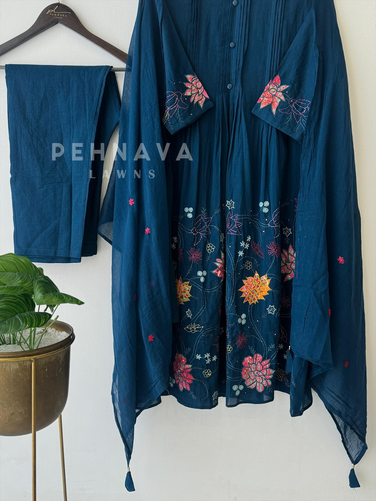 Embroidered Mulcotton Suit