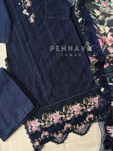Cotton Lace Detail Suit 1263 - Pehnava Lawns