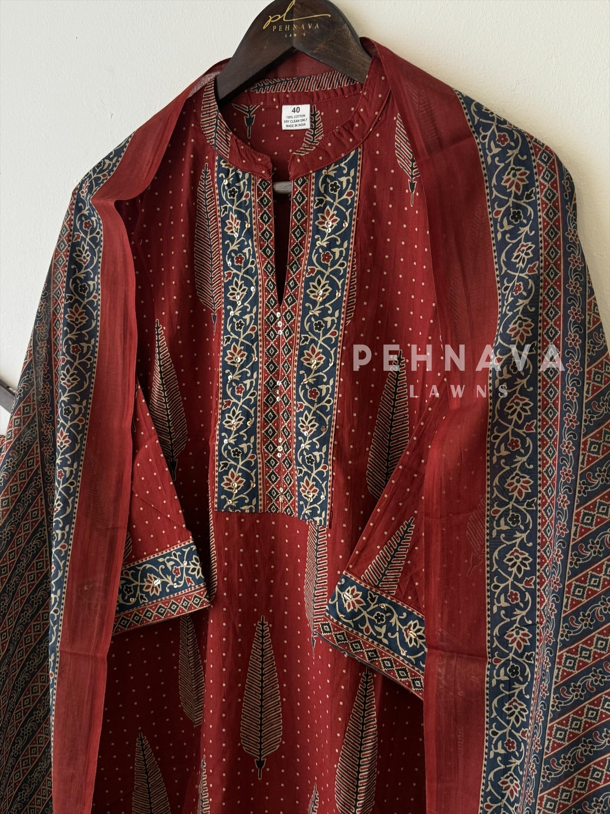 Classic Work Print Suit-No.11/3 - Pehnava Lawns