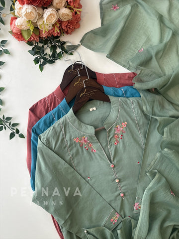Embroidered Cotton Casual Suit-3028 - Pehnava Lawns