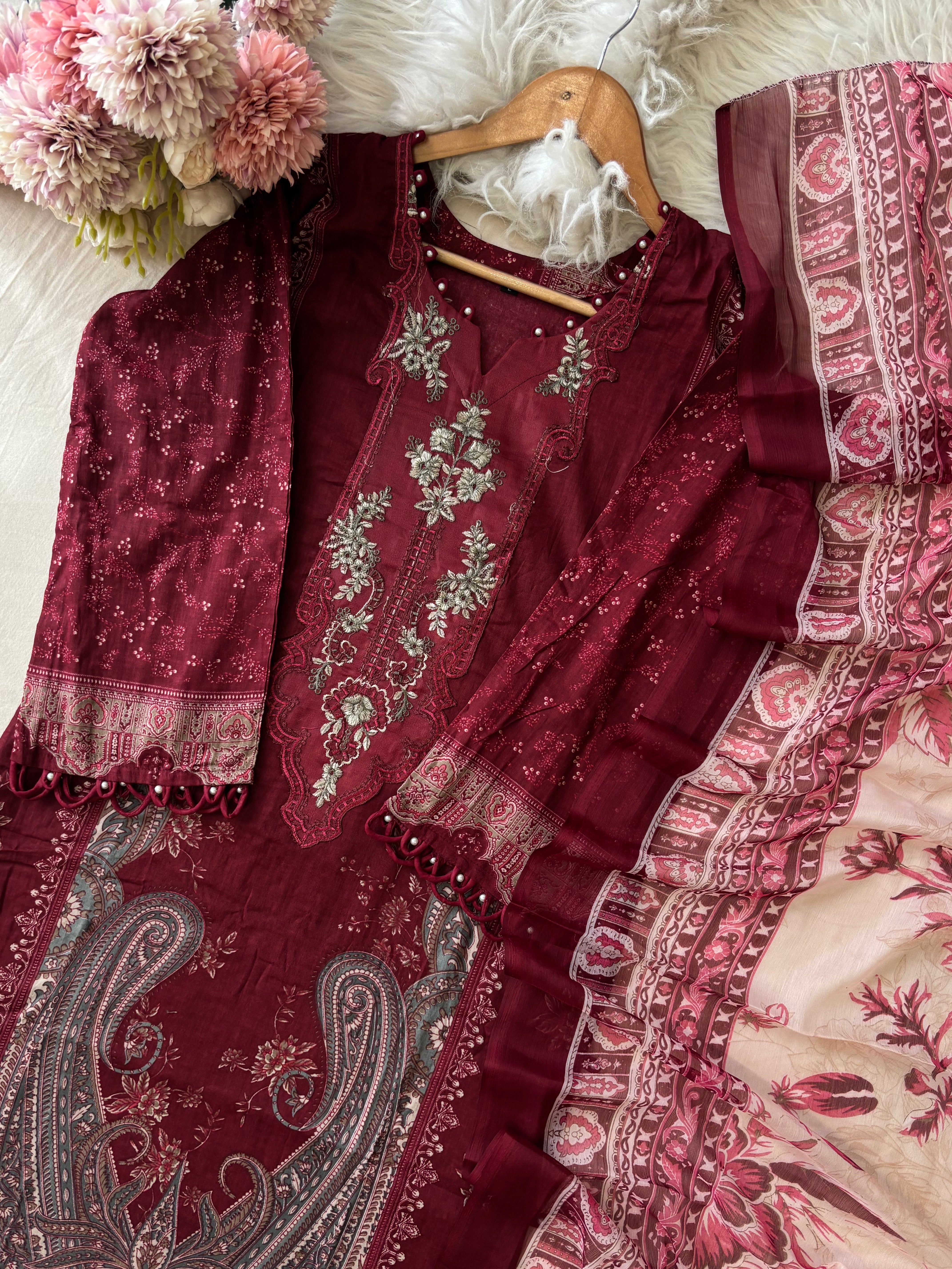 New Ready to wear Pakistani Embroidered Suit - Pehnava Lawns