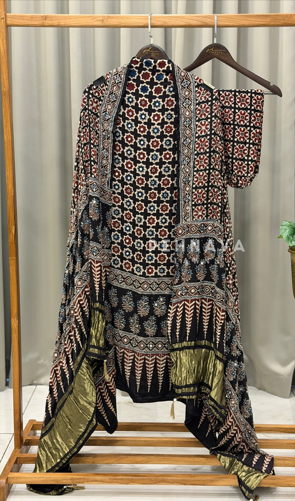 Ajrak Printed Unstitched Suit