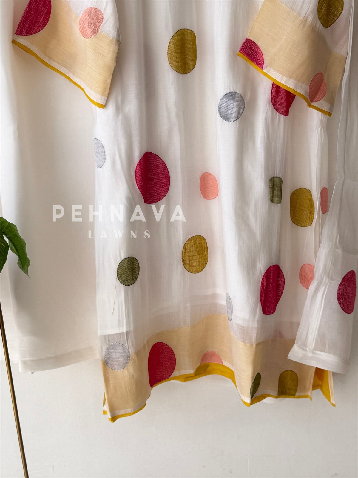 Polka Dot Appliqué Three Piece Set-SN6171
