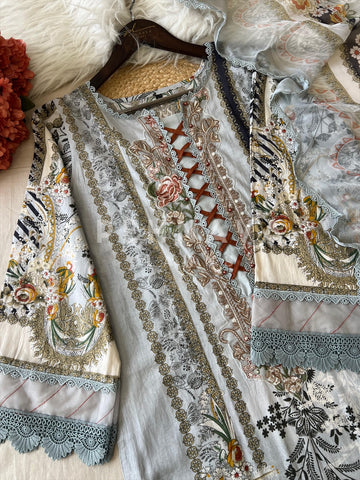 Cotton Lace Detail Suit Set-1481