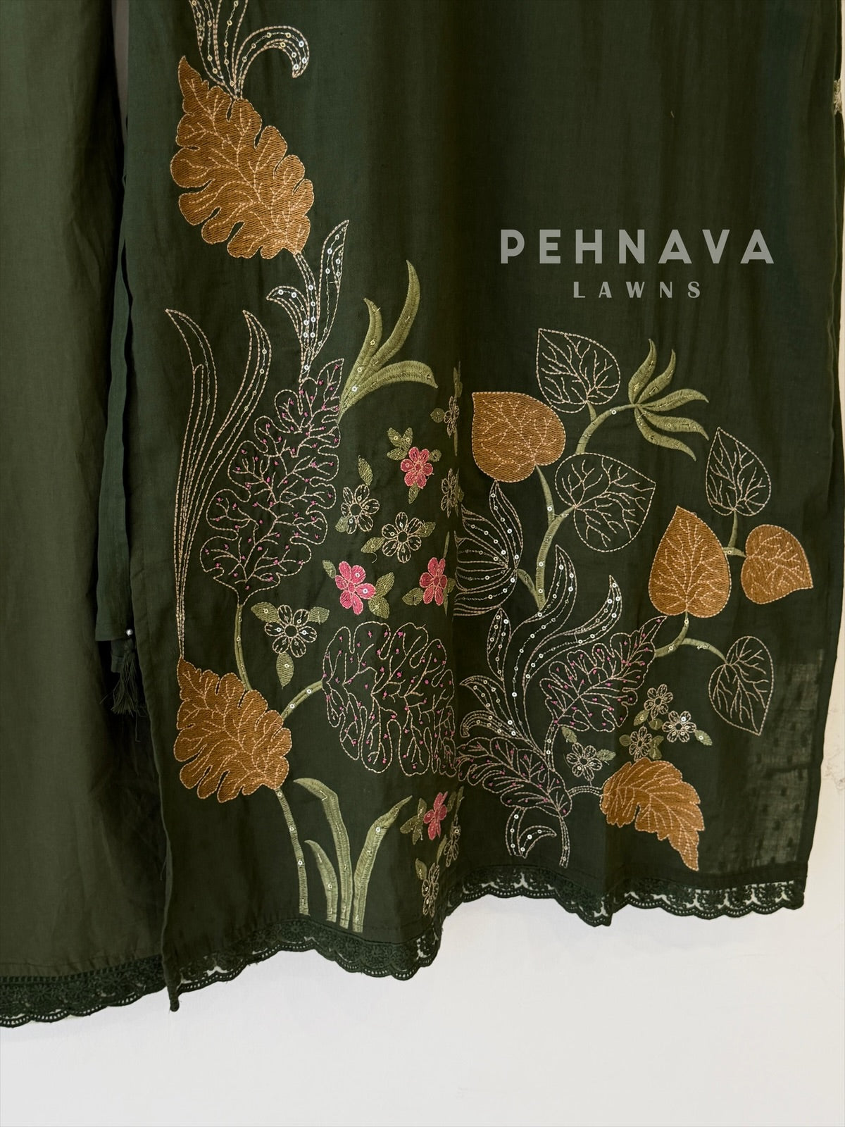 Floral Embroidered Cotton Suit Set 2568