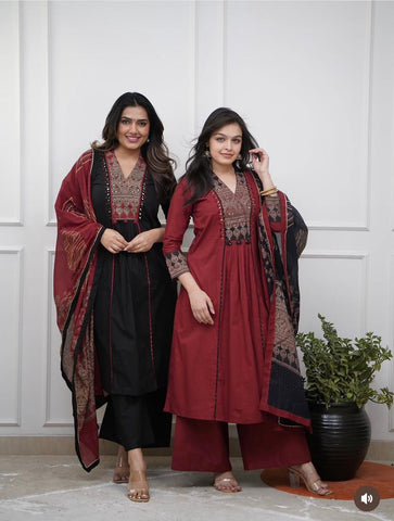 Cotton Yoke Mirror Suit Set