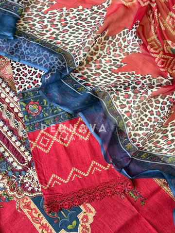 Printed Unstitched Suit-1500 B - Pehnava Lawns