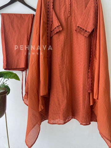 Cotacheck Embroidered Suit-Hkoba