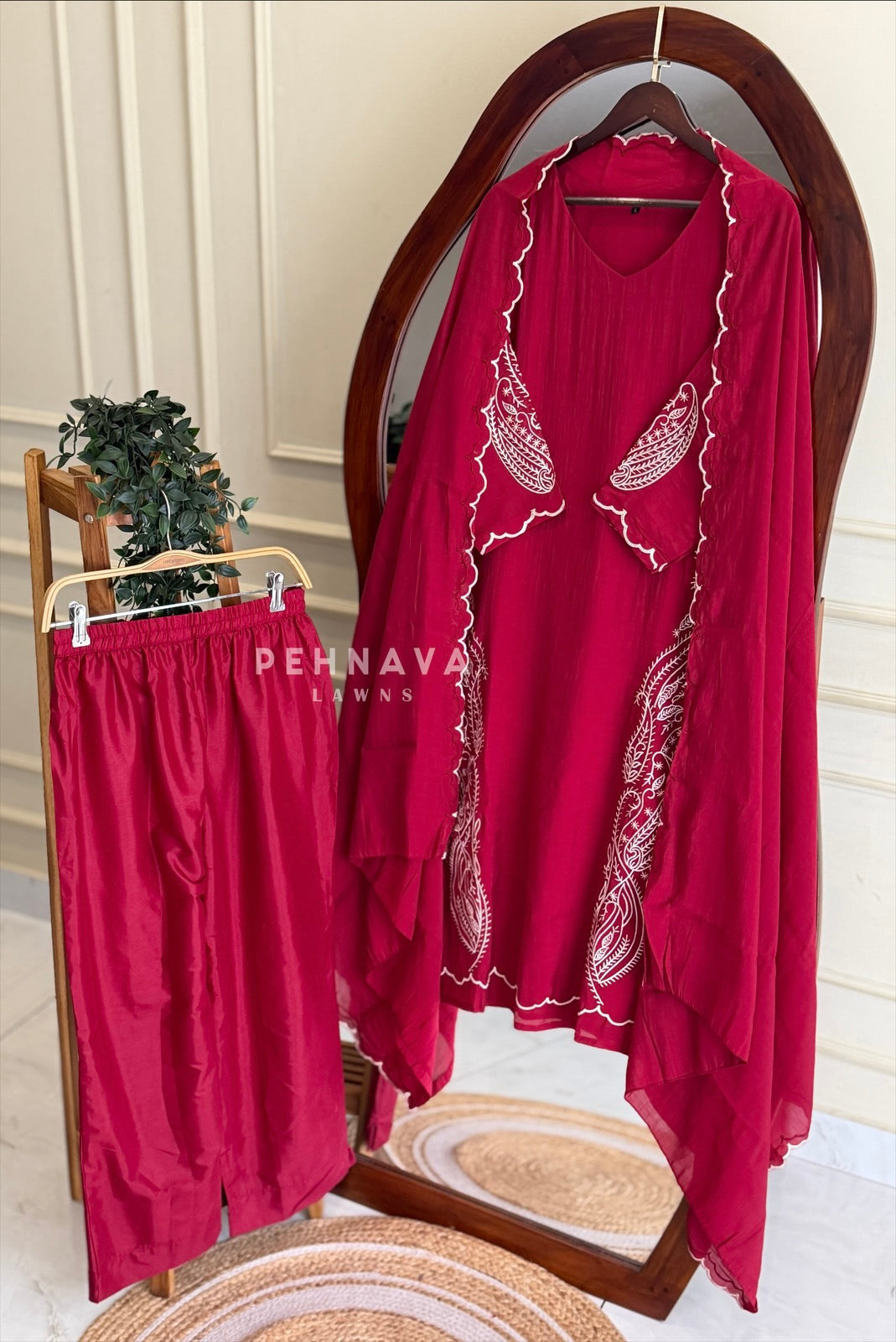 Paisley Embroidered Suit Set 13135 - Pehnava Lawns