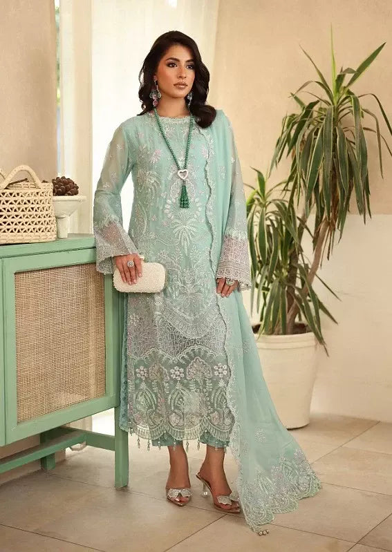Luxurious Chiffon Embroidered Unstitched Suit-7 - Pehnava Lawns