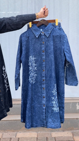 Denim Co-ord Set - Pehnava Lawns