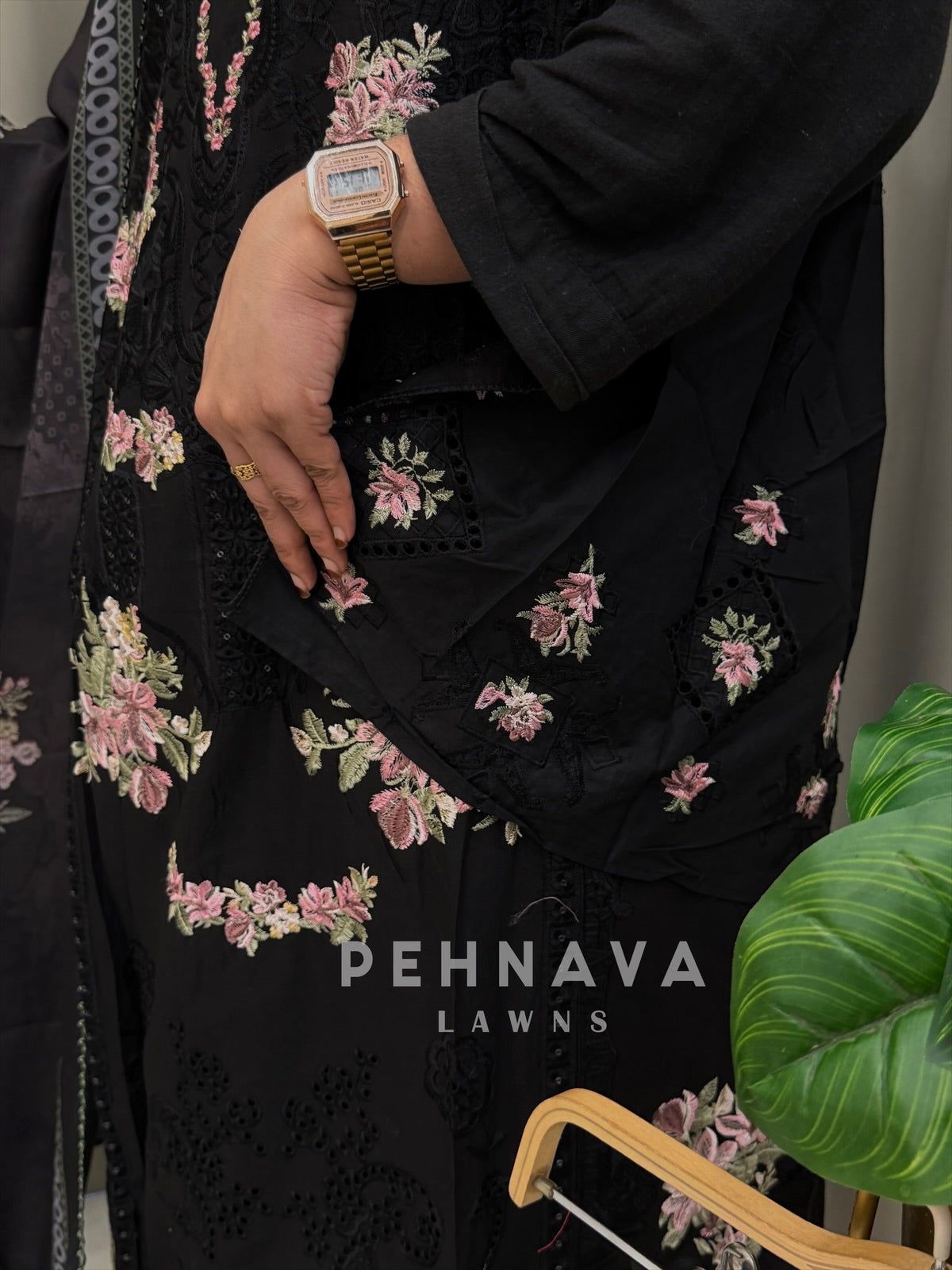 Embroidered Semi Stitched Suit-3908