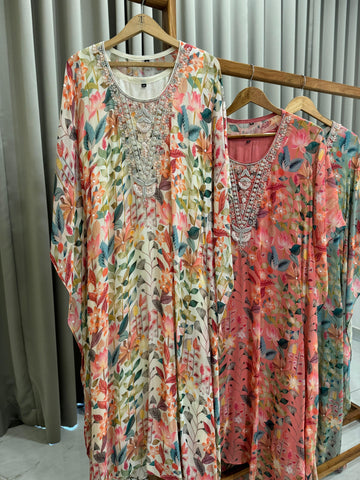 Premium Handworked Floral kafthan -6789