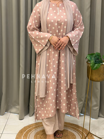 Polka Dot Bell Sleeve Two Piece Set