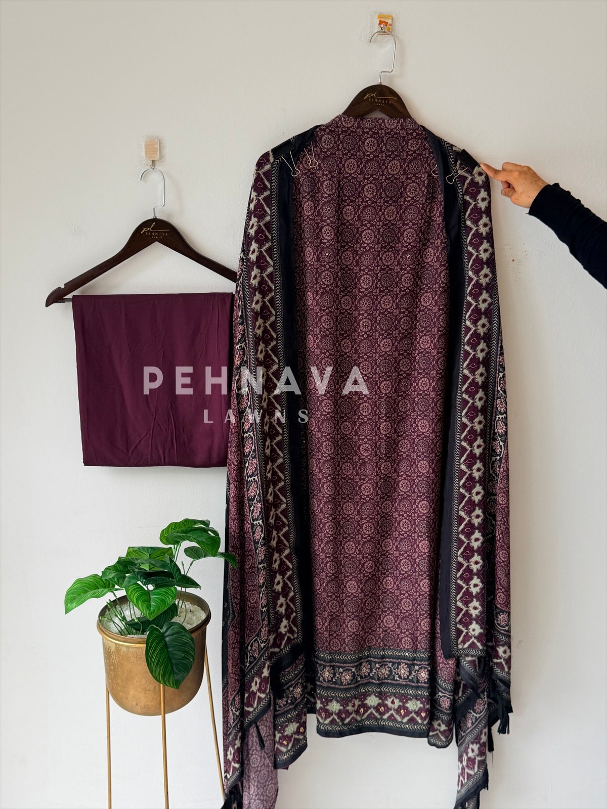 Ajrak Printed Unstitched Suit