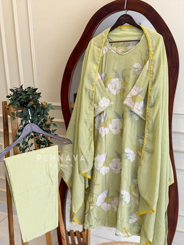 Floral Embroidered Suit Set