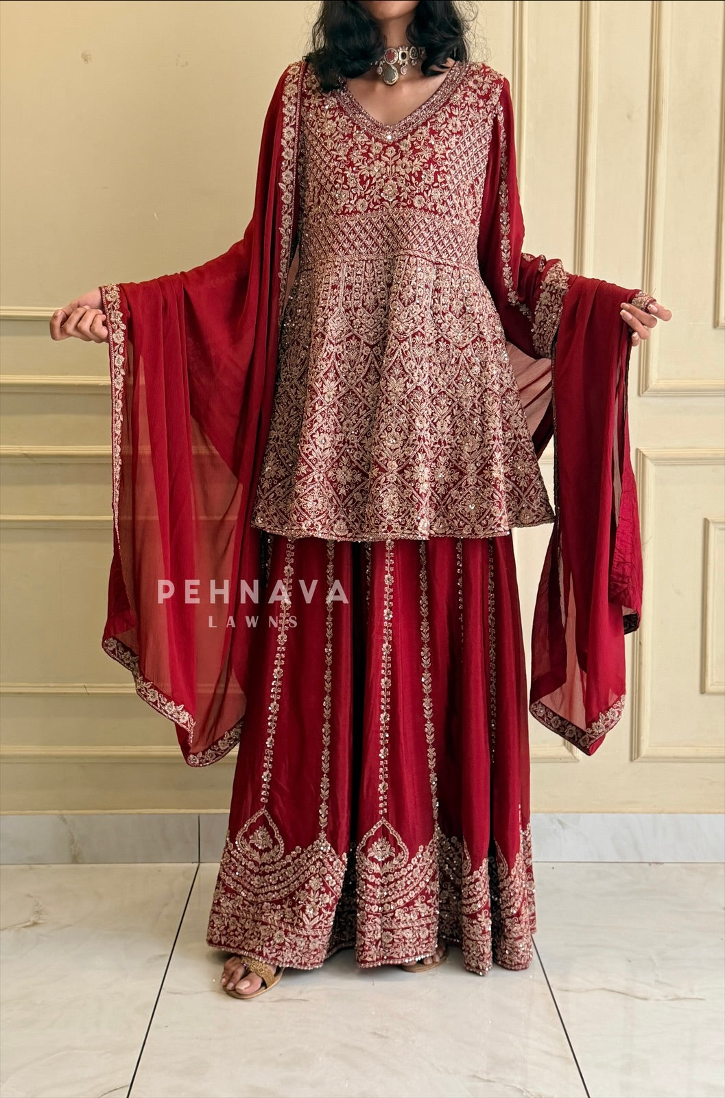 Premium Embroidered Skirt set B579