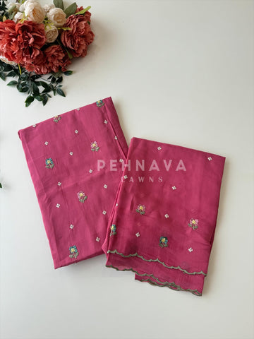 Chanderi Embroidered Suit-12713 - Pehnava Lawns