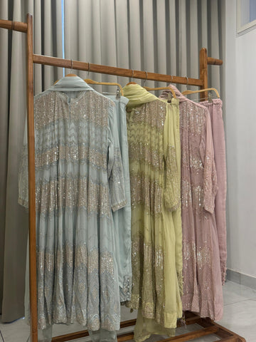 Premium handworked anarkali suit