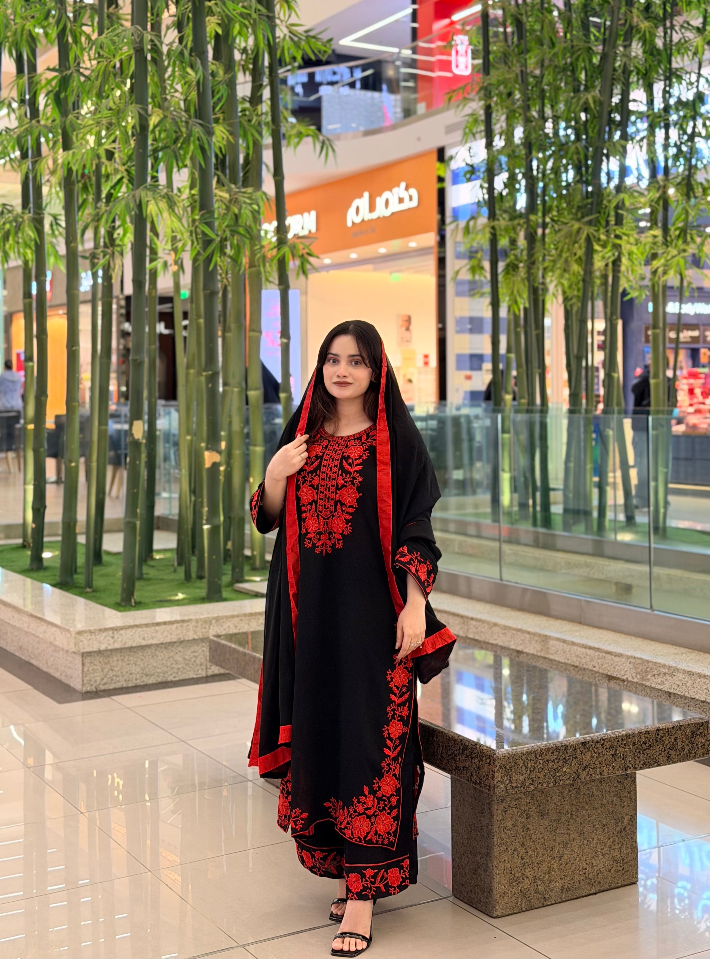 Sayyara Black Party wear Dress - Pehnava Lawns