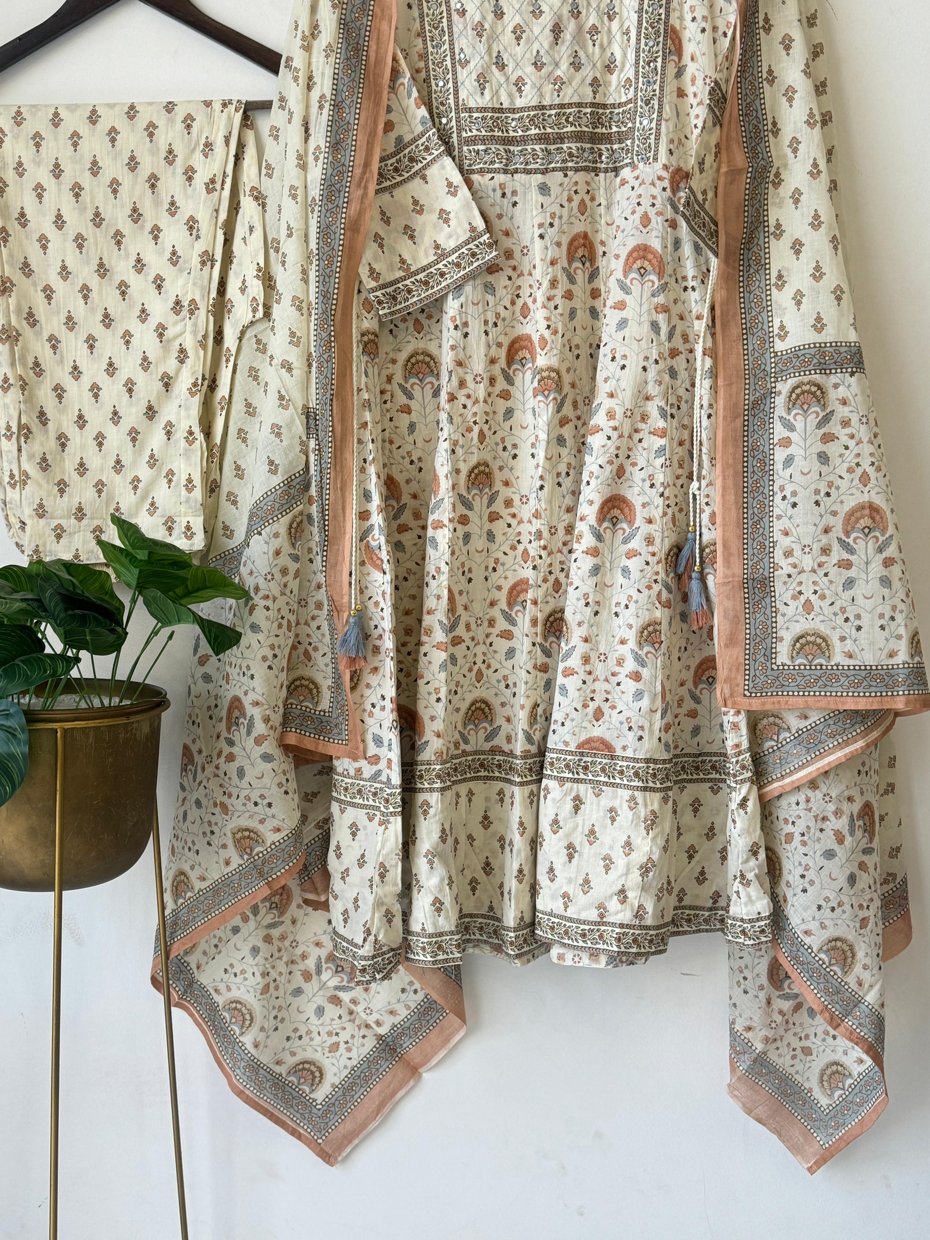 Off-White Patterned Suit-18545 - Pehnava Lawns