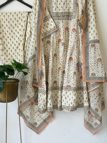 Off-White Patterned Suit-18545 - Pehnava Lawns
