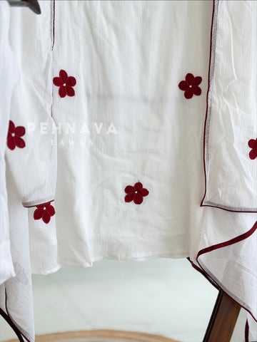 Floral Embroidered Suit