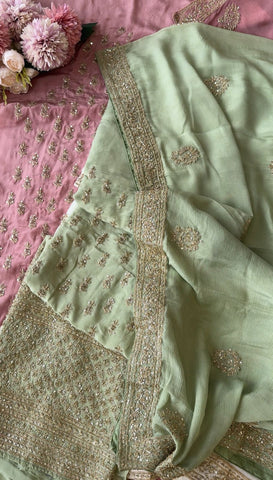 Heavy Handworked Crepe Suit -1178
