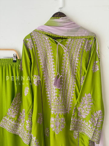 New Green Trendy Farshi Salwar-137