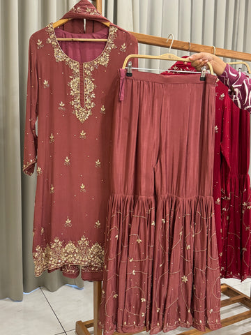 Chinnon  handworked suit-with color options