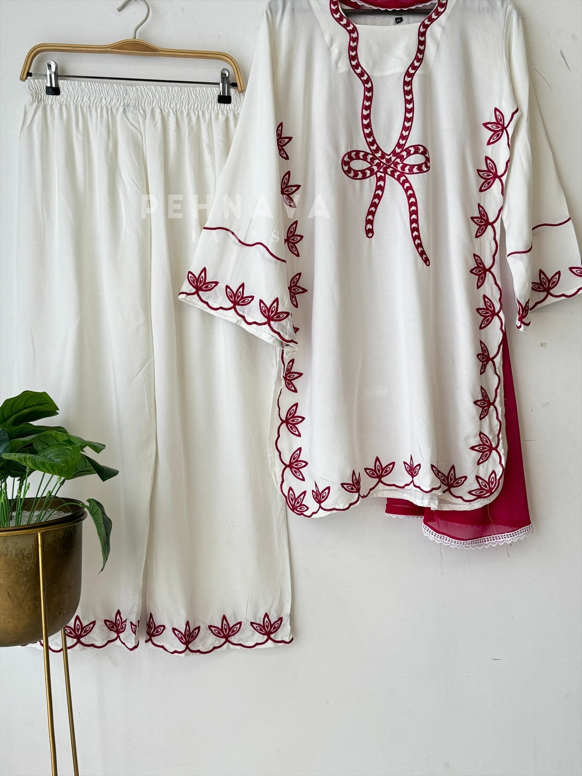Viral bow embroidered tunics-250