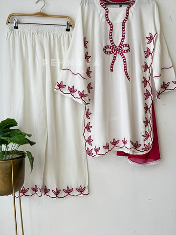 Viral bow embroidered tunics-250