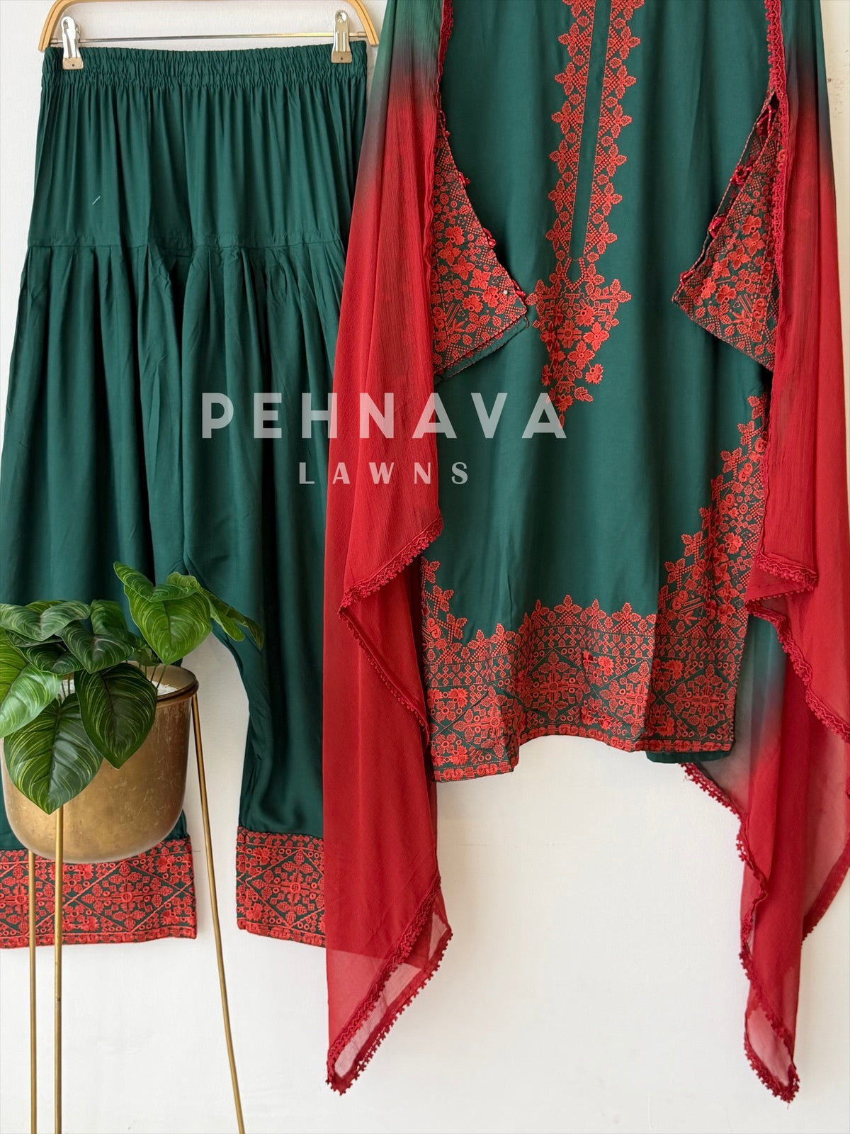 Embroidered Rayon Farshi Salwar