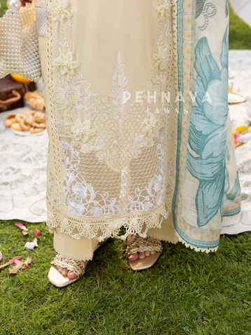 Zarqun Premium Cotton Embroidered Ensemble