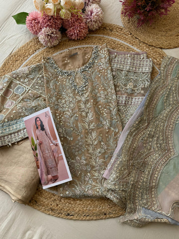 Semistitched Pure Chiffon Suit-1