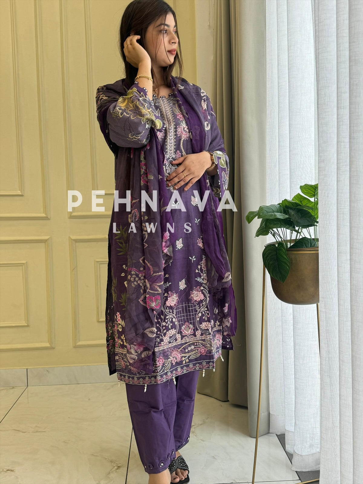 New Fully Embroidered Ready to Wear Suit - Pehnava Lawns