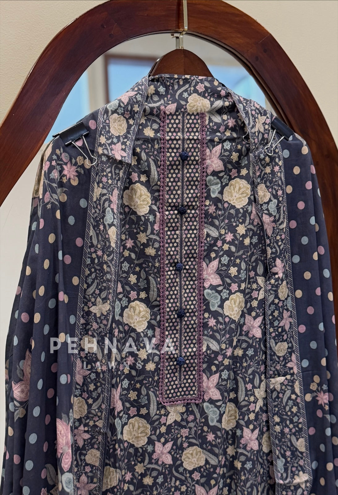 Floral Printed Unstitched Suit C-18